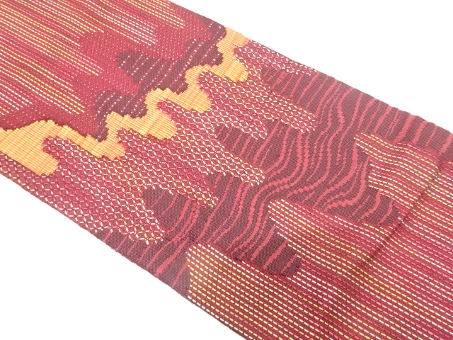 JAPANESE NAGOYA OBI / WOVEN TSUBODARE PATTERN